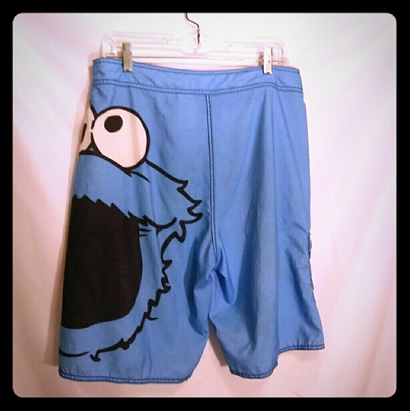 cookie monster swim trunks
